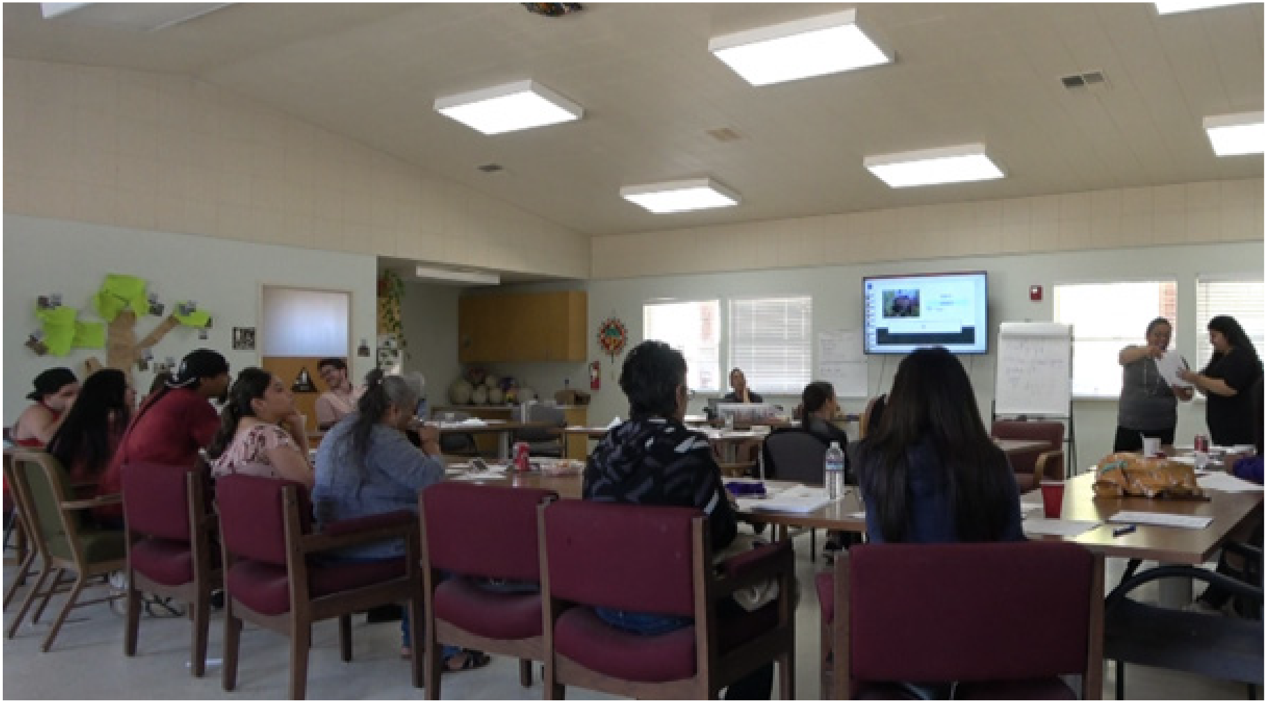 The layout of the Northern Pomo language revitalization camp.